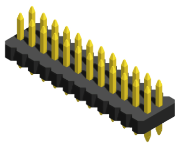 Pin Header 1mm 2 Row  H=1.0，1.5mm   Straight Type 